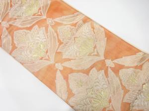 アンティーク　唐花模様織り出し袋帯（着用可）